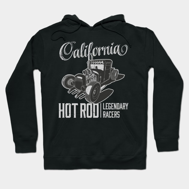 California Hot Rod Legendary Racers Hoodie by funkymonkeytees